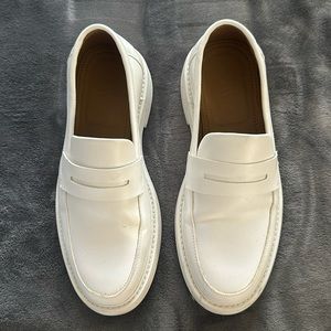 Zara White Loafers
